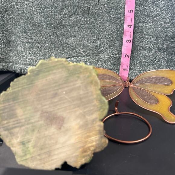 Vintage Fairy Mounted Cast Resin w Wings Tea Light Holder Hand Painted - Picture 13 of 14